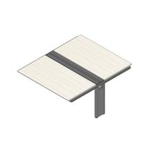 アフィーノ ワークベンチ JVB-1516TEN-TH 両面タイプ 連増セット アルミ塗装脚 W1500×D1600 ［天板：アッシュドパインL］