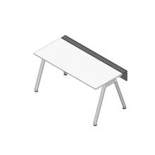 アフィーノ ワークベンチ JVB-1607GLPN-PL 片面タイプ 単独型 アルミミラー脚 W1600×D700 ［天板：ホワイトW］