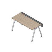 アフィーノ ワークベンチ JVB-1607GLPN-PM 片面タイプ 単独型 アルミミラー脚 W1600×D700 ［天板：アッシュドオークM］