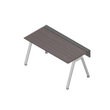 アフィーノ ワークベンチ JVB-1607GLPN-PR 片面タイプ 単独型 アルミミラー脚 W1600×D700 ［天板：アッシュドオークD］