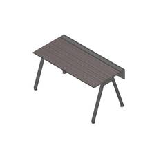 アフィーノ ワークベンチ JVB-1607GLTN-TR 片面タイプ 単独型 アルミ塗装脚 W1600×D700 ［天板：アッシュドオークD］