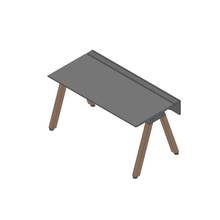 アフィーノ ワークベンチ JVB-1607GLWM1KM 片面タイプ 単独型 木製脚 W1600×D700 ［天板：マットブラック］