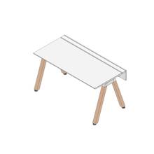 アフィーノ ワークベンチ JVB-1607GLWM1NS 片面タイプ 単独型 木製脚 W1600×D700 ［天板：マットホワイト］