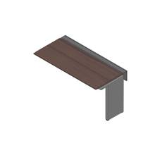 アフィーノ ワークベンチ JVB-1607TLN-PY 片面タイプ 連増セット アルミミラー脚 W1600×D700 ［天板：ブラックウォールナットD］