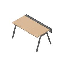 アフィーノ ワークベンチ JVB-1608GLTN-TX 片面タイプ 単独型 アルミ塗装脚 W1600×D800 ［天板：ホワイトオークM］