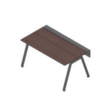 アフィーノ ワークベンチ JVB-1608GLTN-TY 片面タイプ 単独型 アルミ塗装脚 W1600×D800 ［天板：ブラックウォールナットD］