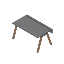 アフィーノ ワークベンチ JVB-1608GLWM1KM 片面タイプ 単独型 木製脚 W1600×D800 ［天板：マットブラック］