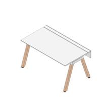 アフィーノ ワークベンチ JVB-1608GLWM1NS 片面タイプ 単独型 木製脚 W1600×D800 ［天板：マットホワイト］