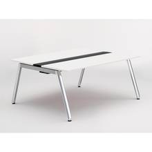 アフィーノ ワークベンチ JVB-1614GEPN-PL 両面タイプ 単独型 アルミミラー脚 W1600×D1400 ［天板：ホワイトW］