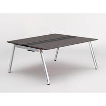 アフィーノ ワークベンチ JVB-1614GEPN-PR 両面タイプ 単独型 アルミミラー脚 W1600×D1400 ［天板：アッシュドオークD］