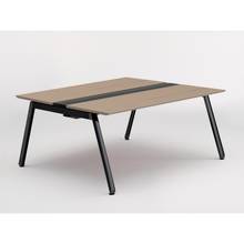 アフィーノ ワークベンチ JVB-1614GETN-TM 両面タイプ 単独型 アルミ塗装脚 W1600×D1400 ［天板：アッシュドオークM］