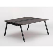 アフィーノ ワークベンチ JVB-1614GETN-TR 両面タイプ 単独型 アルミ塗装脚 W1600×D1400 ［天板：アッシュドオークD］