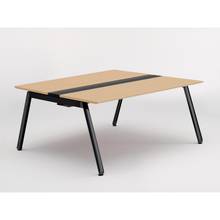 アフィーノ ワークベンチ JVB-1614GETN-TX 両面タイプ 単独型 アルミ塗装脚 W1600×D1400 ［天板：ホワイトオークM］