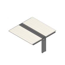 アフィーノ ワークベンチ JVB-1614TEN-TH 両面タイプ 連増セット アルミ塗装脚 W1600×D1400 ［天板：アッシュドパインL］