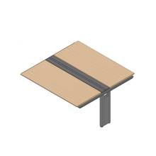 アフィーノ ワークベンチ JVB-1614TEN-TX 両面タイプ 連増セット アルミ塗装脚 W1600×D1400 ［天板：ホワイトオークM］