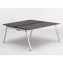 アフィーノ ワークベンチ JVB-1616GEPN-PR 両面タイプ 単独型 アルミミラー脚 W1600×D1600 ［天板：アッシュドオークD］