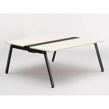 アフィーノ ワークベンチ JVB-1616GETN-TH 両面タイプ 単独型 アルミ塗装脚 W1600×D1600 ［天板：アッシュドパインL］