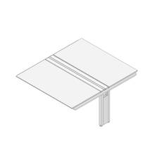 アフィーノ ワークベンチ JVB-1616TEM1-NS 両面タイプ 連増セット 木製脚 W1600×D1600 ［天板：マットホワイト］