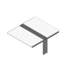 アフィーノ ワークベンチ JVB-1616TEN-PL 両面タイプ 連増セット アルミミラー脚 W1600×D1600 ［天板：ホワイトW］