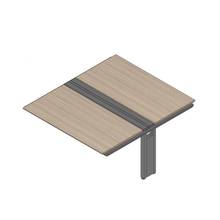 アフィーノ ワークベンチ JVB-1616TEN-PM 両面タイプ 連増セット アルミミラー脚 W1600×D1600 ［天板：アッシュドオークM］