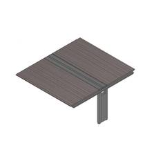 アフィーノ ワークベンチ JVB-1616TEN-PR 両面タイプ 連増セット アルミミラー脚 W1600×D1600 ［天板：アッシュドオークD］