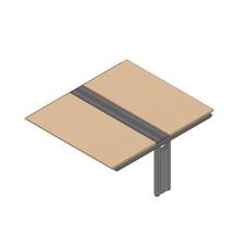 アフィーノ ワークベンチ JVB-1616TEN-TX 両面タイプ 連増セット アルミ塗装脚 W1600×D1600 ［天板：ホワイトオークM］