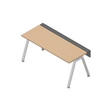 アフィーノ ワークベンチ JVB-1807GLPN-PX 片面タイプ 単独型 アルミミラー脚 W1800×D700 ［天板：ホワイトオークM］