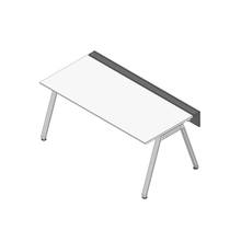 アフィーノ ワークベンチ JVB-1808GLPN-PL 片面タイプ 単独型 アルミミラー脚 W1800×D800 ［天板：ホワイトW］