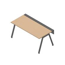 アフィーノ ワークベンチ JVB-1808GLTN-TX 片面タイプ 単独型 アルミ塗装脚 W1800×D800 ［天板：ホワイトオークM］