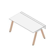 アフィーノ ワークベンチ JVB-1808GLWM1NS 片面タイプ 単独型 木製脚 W1800×D800 ［天板：マットホワイト］