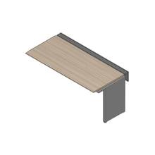 アフィーノ ワークベンチ JVB-1808TLN-PM 片面タイプ 連増セット アルミミラー脚 W1800×D800 ［天板：アッシュドオークM］