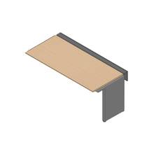 アフィーノ ワークベンチ JVB-1808TLN-TX 片面タイプ 連増セット アルミ塗装脚 W1800×D800 ［天板：ホワイトオークM］