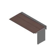 アフィーノ ワークベンチ JVB-1808TLN-TY 片面タイプ 連増セット アルミ塗装脚 W1800×D800 ［天板：ブラックウォールナットD］