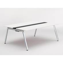 アフィーノ ワークベンチ JVB-1814GEPN-PL 両面タイプ 単独型 アルミミラー脚 W1800×D1400 ［天板：ホワイトW］