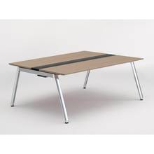 アフィーノ ワークベンチ JVB-1814GEPN-PM 両面タイプ 単独型 アルミミラー脚 W1800×D1400 ［天板：アッシュドオークM］