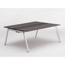 アフィーノ ワークベンチ JVB-1814GEPN-PR 両面タイプ 単独型 アルミミラー脚 W1800×D1400 ［天板：アッシュドオークD］