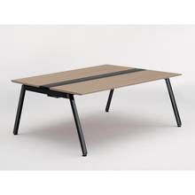 アフィーノ ワークベンチ JVB-1814GETN-TM 両面タイプ 単独型 アルミ塗装脚 W1800×D1400 ［天板：アッシュドオークM］