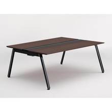 アフィーノ ワークベンチ JVB-1814GETN-TY 両面タイプ 単独型 アルミ塗装脚 W1800×D1400 ［天板：ブラックウォールナットD］