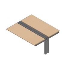 アフィーノ ワークベンチ JVB-1814TEN-PX 両面タイプ 連増セット アルミミラー脚 W1800×D1400 ［天板：ホワイトオークM］