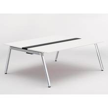 アフィーノ ワークベンチ JVB-1816GEPN-PL 両面タイプ 単独型 アルミミラー脚 W1800×D1600 ［天板：ホワイトW］