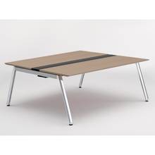 アフィーノ ワークベンチ JVB-1816GEPN-PM 両面タイプ 単独型 アルミミラー脚 W1800×D1600 ［天板：アッシュドオークM］