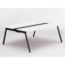 アフィーノ ワークベンチ JVB-1816GETN-TL 両面タイプ 単独型 アルミ塗装脚 W1800×D1600 ［天板：ホワイトW］