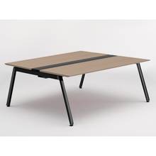 アフィーノ ワークベンチ JVB-1816GETN-TM 両面タイプ 単独型 アルミ塗装脚 W1800×D1600 ［天板：アッシュドオークM］