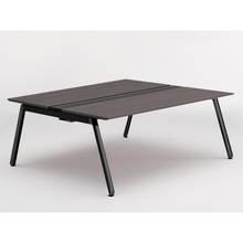 アフィーノ ワークベンチ JVB-1816GETN-TR 両面タイプ 単独型 アルミ塗装脚 W1800×D1600 ［天板：アッシュドオークD］