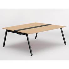 アフィーノ ワークベンチ JVB-1816GETN-TX 両面タイプ 単独型 アルミ塗装脚 W1800×D1600 ［天板：ホワイトオークM］