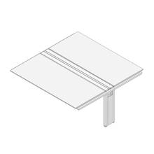 アフィーノ ワークベンチ JVB-1816TEM1-NS 両面タイプ 連増セット 木製脚 W1800×D1600 ［天板：マットホワイト］