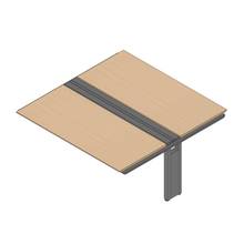 アフィーノ ワークベンチ JVB-1816TEN-PX 両面タイプ 連増セット アルミミラー脚 W1800×D1600 ［天板：ホワイトオークM］