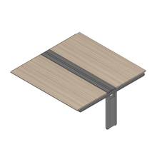 アフィーノ ワークベンチ JVB-1816TEN-TM 両面タイプ 連増セット アルミ塗装脚 W1800×D1600 ［天板：アッシュドオークM］