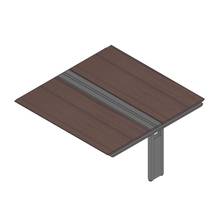 アフィーノ ワークベンチ JVB-1816TEN-TY 両面タイプ 連増セット アルミ塗装脚 W1800×D1600 ［天板：ブラックウォールナットD］