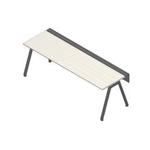 アフィーノ ワークベンチ JVB-2407GLTN-TH 片面タイプ 単独型 アルミ塗装脚 W2400×D700 ［天板：アッシュドパインL］